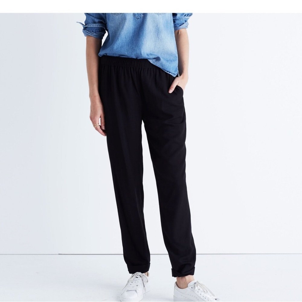Madewell Black Track Trousers Sz Small